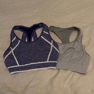 C9 by Champion set of 2 Sports Bras Heathered Purple and Gray